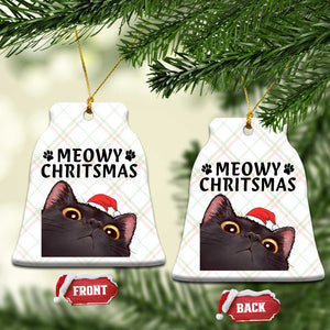 Funny Black Cat Christmas Ceramic Ornament Cute Kitty Xmas TS14 Print Your Wear
