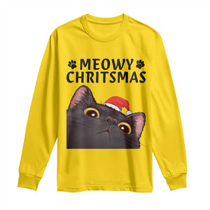Funny Black Cat Christmas Long Sleeve Shirt Cute Kitty Xmas TS14 Daisy Print Your Wear