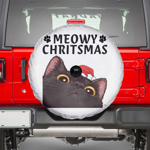 Funny Black Cat Christmas Spare Tire Cover Cute Kitty Xmas TS14 White Print Your Wear