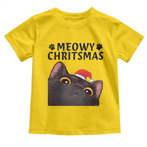 Funny Black Cat Christmas Toddler T Shirt Cute Kitty Xmas TS14 Daisy Print Your Wear