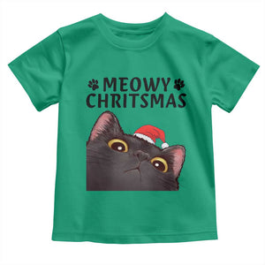 Funny Black Cat Christmas Toddler T Shirt Cute Kitty Xmas TS14 Irish Green Print Your Wear