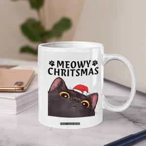 Funny Black Cat Christmas Coffee Mug Cute Kitty Xmas TS14 Print Your Wear