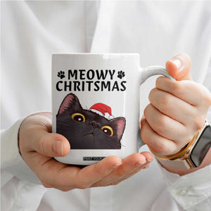 Funny Black Cat Christmas Coffee Mug Cute Kitty Xmas TS14 Print Your Wear