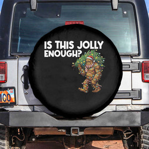 Funny Bigfoot Christmas Spare Tire Cover Is This Jolly Enough TS14 No hole Black Print Your Wear