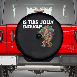Funny Bigfoot Christmas Spare Tire Cover Is This Jolly Enough TS14 Black Print Your Wear