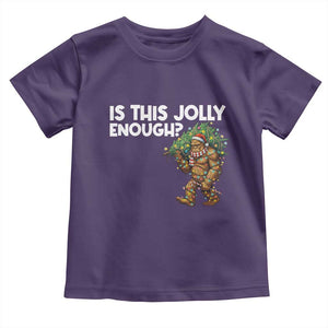Funny Bigfoot Christmas Toddler T Shirt Is This Jolly Enough TS14 Purple Print Your Wear