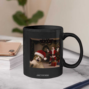Funny Cat With Santa Selfie Christmas Coffee Mug TS14 Print Your Wear