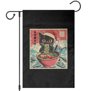 Cat Ramen Christmas Garden Flag Japanese Kawaii Retro Cats Manga TS14 Black Print Your Wear