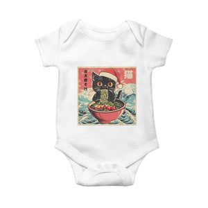 Cat Ramen Christmas Baby Onesie Japanese Kawaii Retro Cats Manga TS14 White Print Your Wear