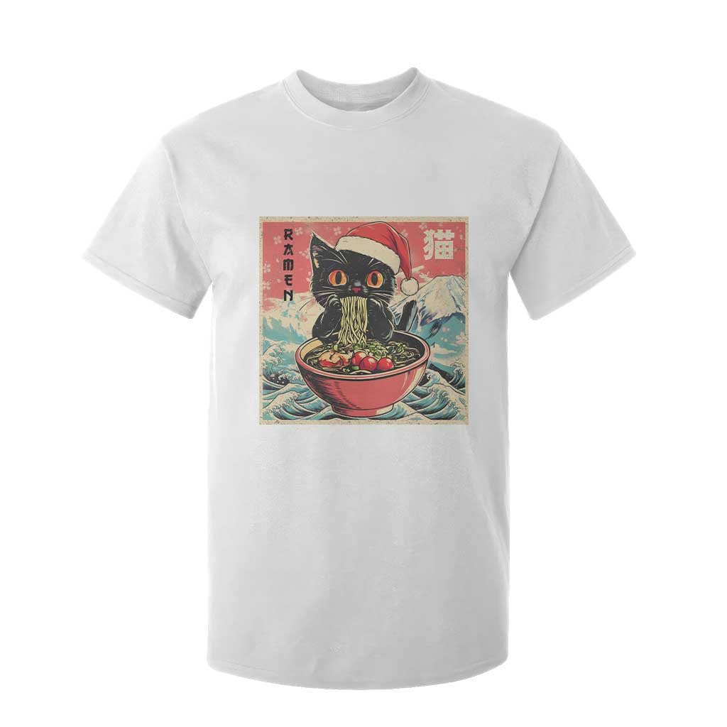 Cat Ramen Christmas T Shirt For Kid Japanese Kawaii Retro Cats Manga TS14 White Print Your Wear