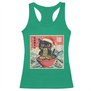 Cat Ramen Christmas Racerback Tank Top Japanese Kawaii Retro Cats Manga TS14 Irish Green Print Your Wear
