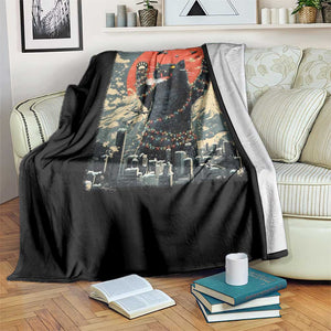 Japanese Cat Christmas Throw Blanket Funny Kitten Kitty Cat Lover TS14 Print Your Wear