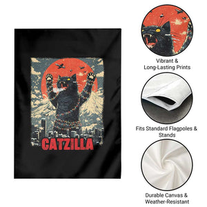 Catzilla Christmas Garden Flag Japanese Cat Lover Kitty TS14 Print Your Wear