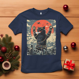 Japanese Cat Christmas T Shirt Funny Kitten Kitty Cat Lover TS14 Navy Print Your Wear