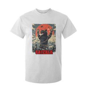 Catzilla Christmas T Shirt For Kid Japanese Cat Lover Kitty TS14 White Print Your Wear