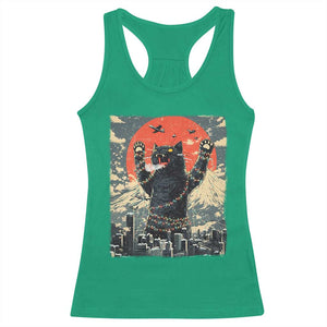 Japanese Cat Christmas Racerback Tank Top Funny Kitten Kitty Cat Lover TS14 Irish Green Print Your Wear