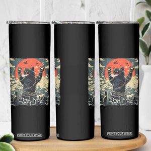 Japanese Cat Christmas Skinny Tumbler Funny Kitten Kitty Cat Lover TS14 Print Your Wear