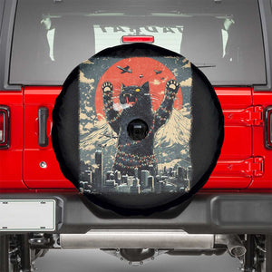 Japanese Cat Christmas Spare Tire Cover Funny Kitten Kitty Cat Lover TS14 Black Print Your Wear