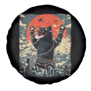 Japanese Cat Christmas Spare Tire Cover Funny Kitten Kitty Cat Lover TS14 Print Your Wear