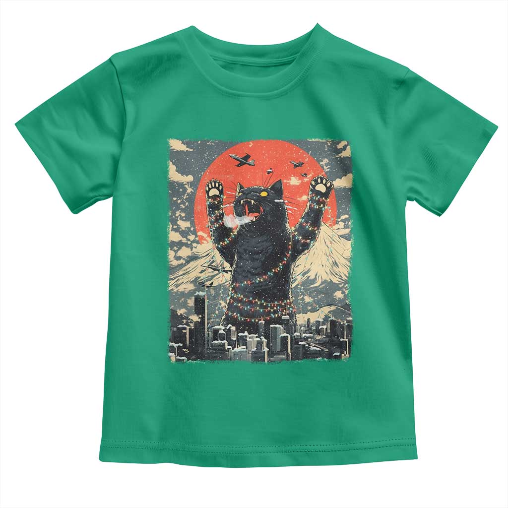 Japanese Cat Christmas Toddler T Shirt Funny Kitten Kitty Cat Lover TS14 Irish Green Print Your Wear
