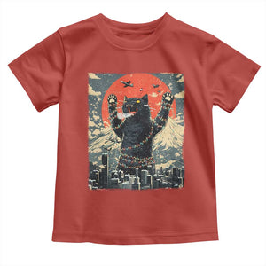 Japanese Cat Christmas Toddler T Shirt Funny Kitten Kitty Cat Lover TS14 Red Print Your Wear