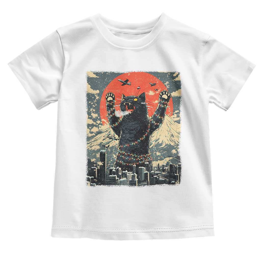 Japanese Cat Christmas Toddler T Shirt Funny Kitten Kitty Cat Lover TS14 White Print Your Wear