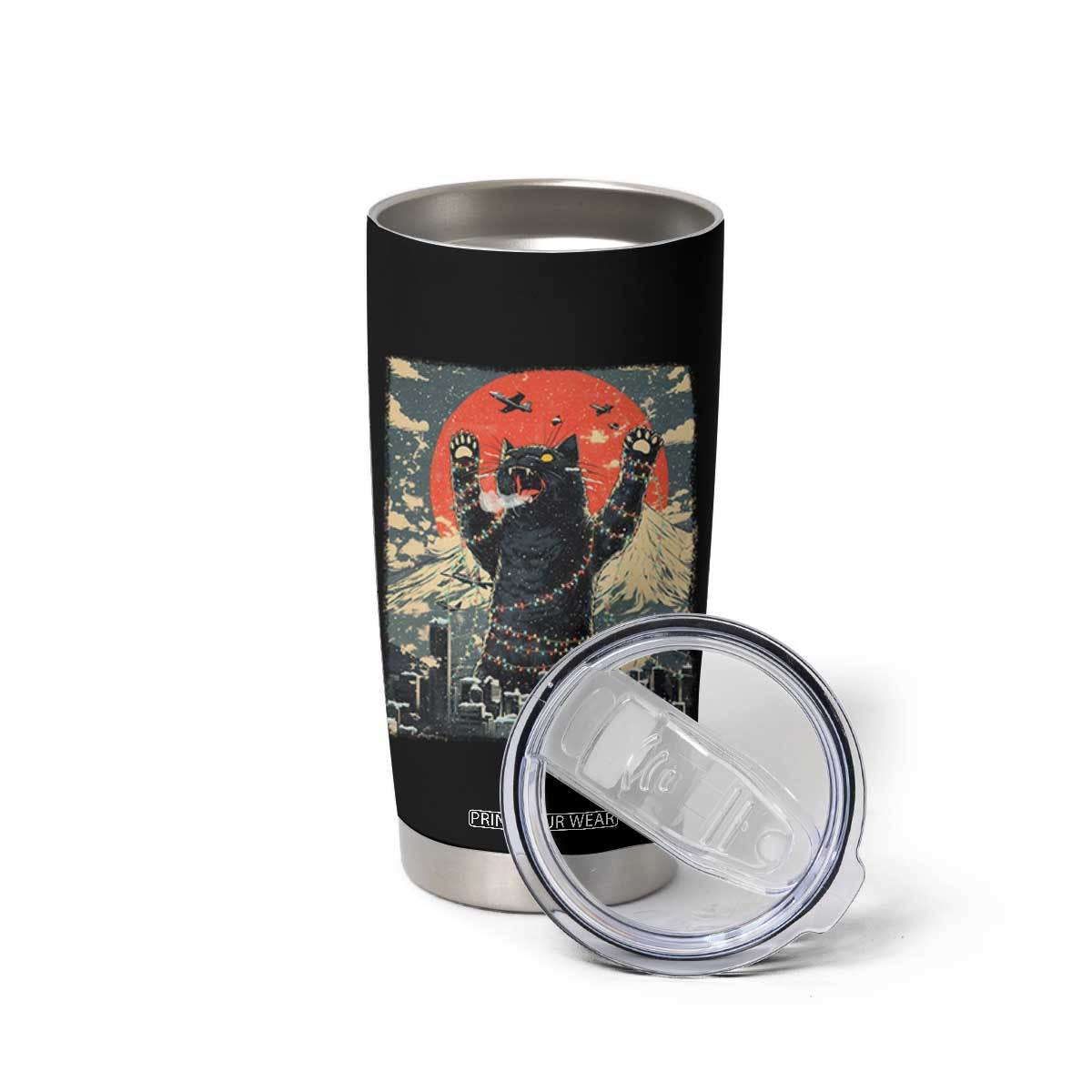 Japanese Cat Christmas Tumbler Cup Funny Kitten Kitty Cat Lover TS14 Print Your Wear