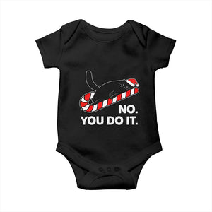 Funny Lazy Cat Christmas Baby Onesie No You Do It TS14 Black Print Your Wear