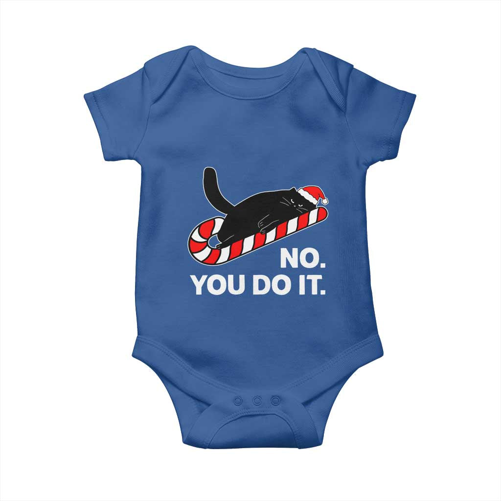 Funny Lazy Cat Christmas Baby Onesie No You Do It TS14 Royal Blue Print Your Wear