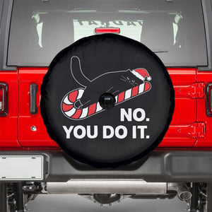 Funny Lazy Cat Christmas Spare Tire Cover No You Do It TS14 Black Print Your Wear