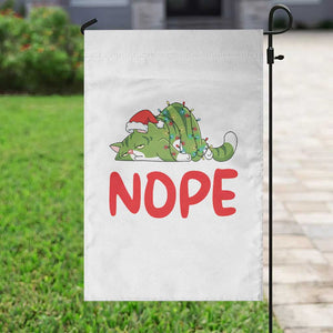 Funny Lazy Cat Christmas Garden Flag Nope Not Today TS14 Print Your Wear