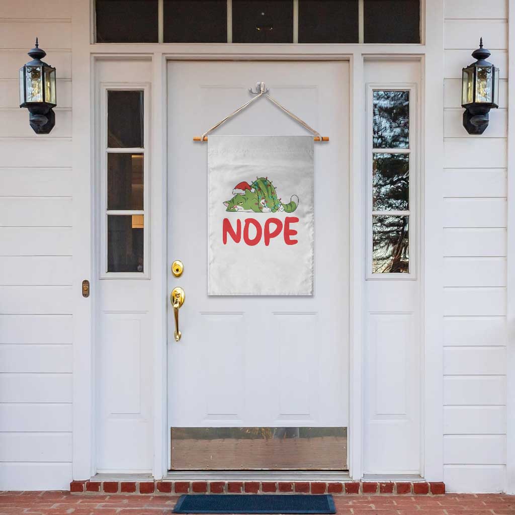 Funny Lazy Cat Christmas Garden Flag Nope Not Today TS14 Print Your Wear