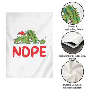 Funny Lazy Cat Christmas Garden Flag Nope Not Today TS14 Print Your Wear