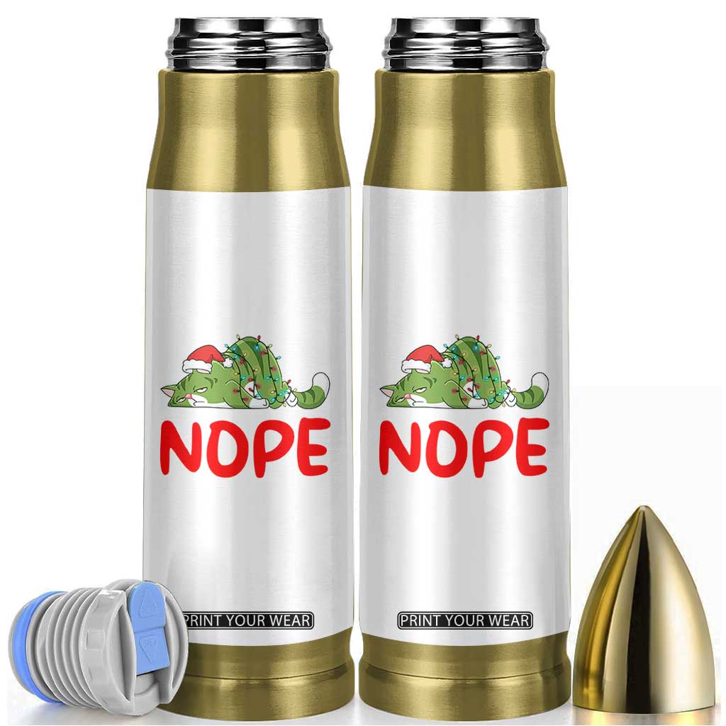 Funny Lazy Cat Christmas Bullet Tumbler Nope Not Today TS14 White Print Your Wear