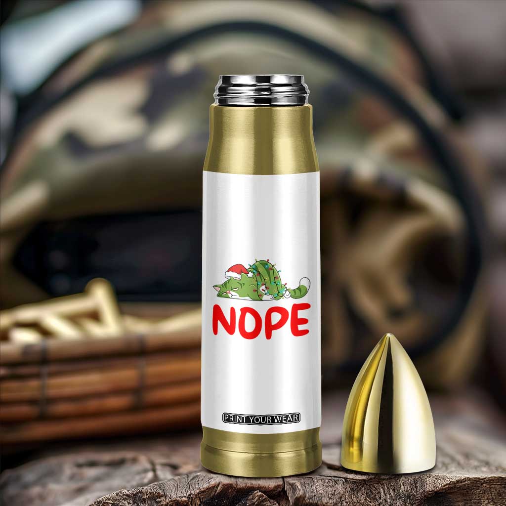 Funny Lazy Cat Christmas Bullet Tumbler Nope Not Today TS14 Print Your Wear