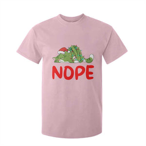 Funny Lazy Cat Christmas T Shirt For Kid Nope Not Today TS14 Light Pink Print Your Wear