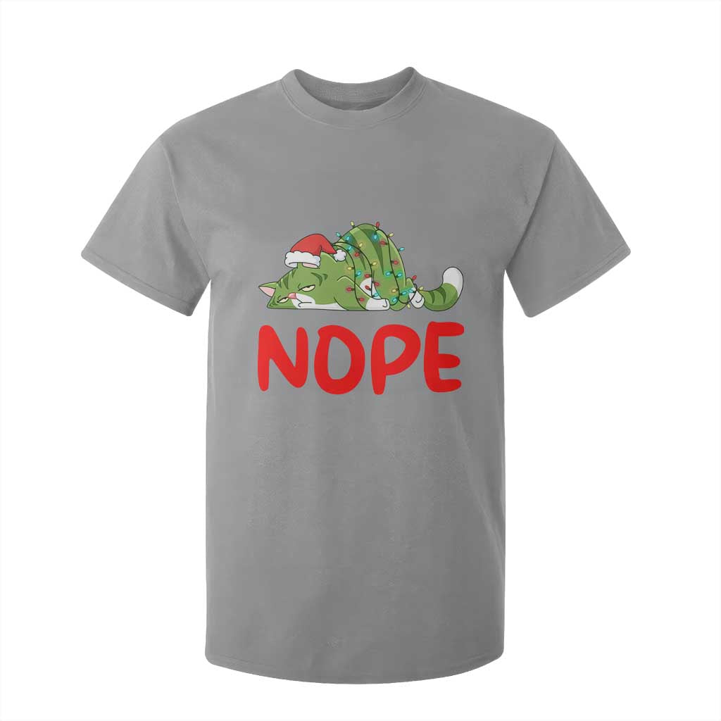 Funny Lazy Cat Christmas T Shirt For Kid Nope Not Today TS14 Sport Gray Print Your Wear