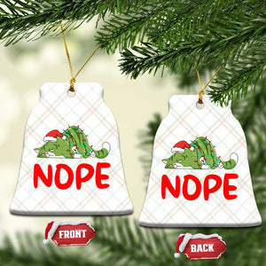 Funny Lazy Cat Christmas Ceramic Ornament Nope Not Today TS14 Print Your Wear