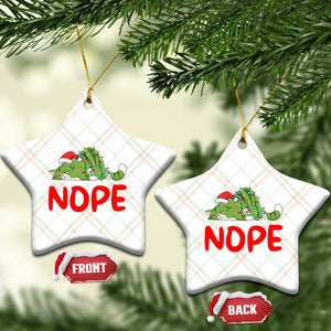 Funny Lazy Cat Christmas Ceramic Ornament Nope Not Today TS14 Print Your Wear