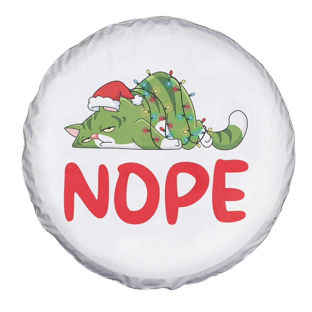 Funny Lazy Cat Christmas Spare Tire Cover Nope Not Today - Print Your Wear