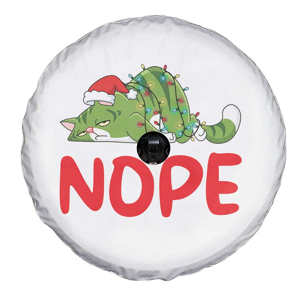 Funny Lazy Cat Christmas Spare Tire Cover Nope Not Today - Print Your Wear