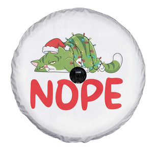 Funny Lazy Cat Christmas Spare Tire Cover Nope Not Today - Print Your Wear