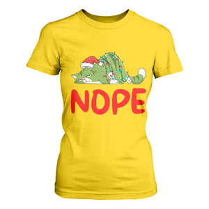 Funny Lazy Cat Christmas T Shirt For Women Nope Not Today TS14 Daisy Print Your Wear