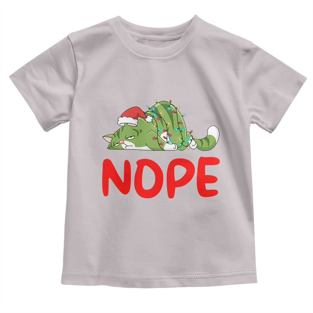 Funny Lazy Cat Christmas Toddler T Shirt Nope Not Today TS14 Ice Gray Print Your Wear