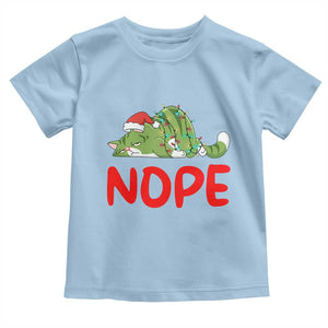 Funny Lazy Cat Christmas Toddler T Shirt Nope Not Today TS14 Light Blue Print Your Wear