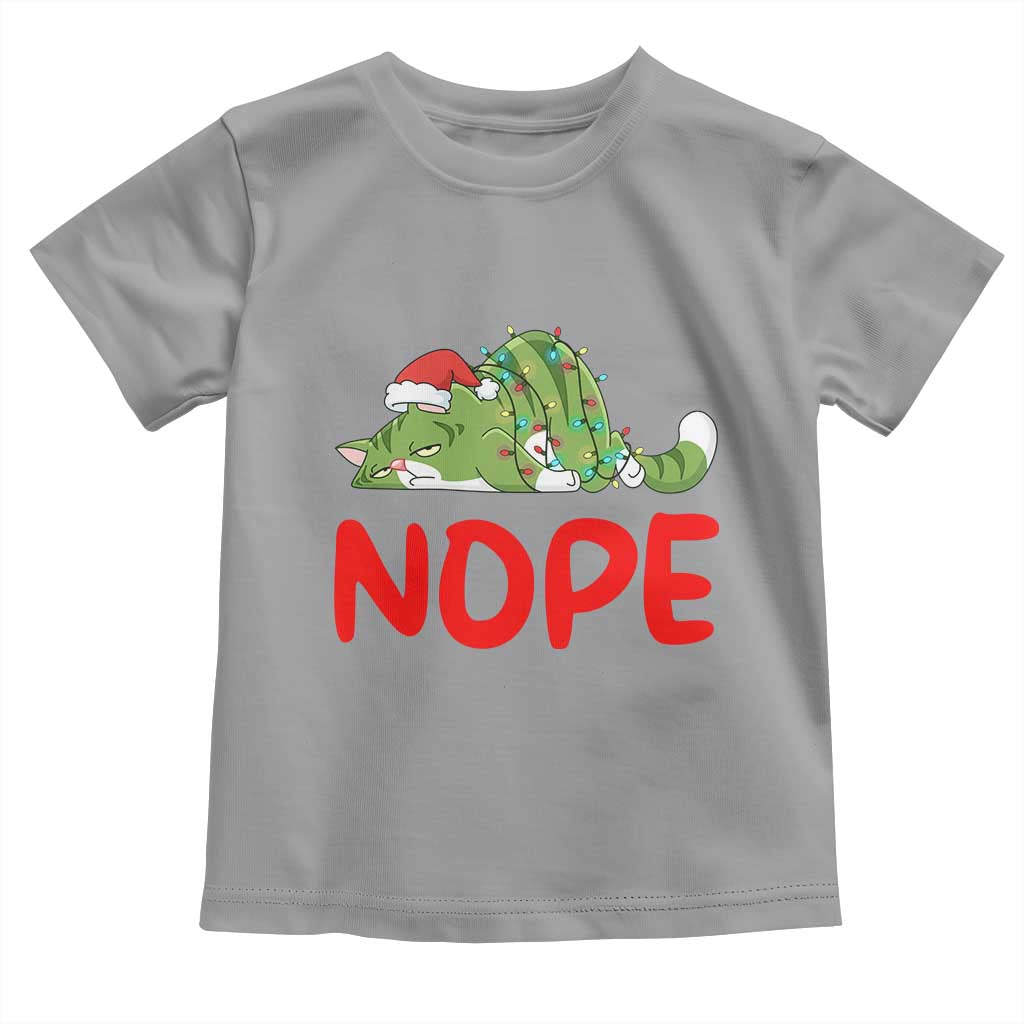 Funny Lazy Cat Christmas Toddler T Shirt Nope Not Today TS14 Sport Gray Print Your Wear
