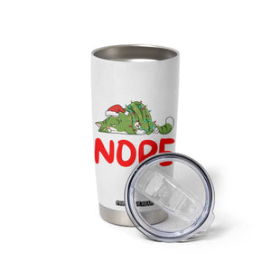 Funny Lazy Cat Christmas Tumbler Cup Nope Not Today TS14 Print Your Wear