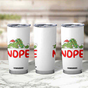 Funny Lazy Cat Christmas Tumbler Cup Nope Not Today TS14 Print Your Wear