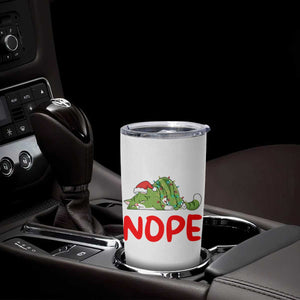 Funny Lazy Cat Christmas Tumbler Cup Nope Not Today TS14 Print Your Wear