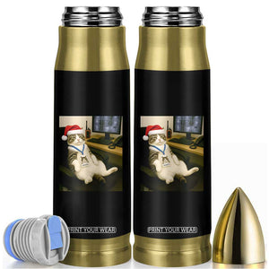 Funny Cat Christmas Bullet Tumbler Night Time Security Guard TS14 Black Print Your Wear